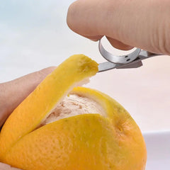 Orange Opener Safe Small Blade Design, Labor-saving Fruit Peeling Stainless Steel Ring, Pomegranate Citrus Pomelo Zester.