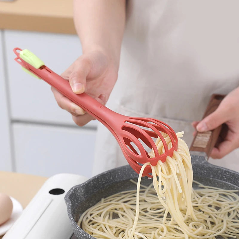 Multifunctional Egg Beater Whisk Milk Pasta Tongs Food Clips Mixer Manual Stirrer.