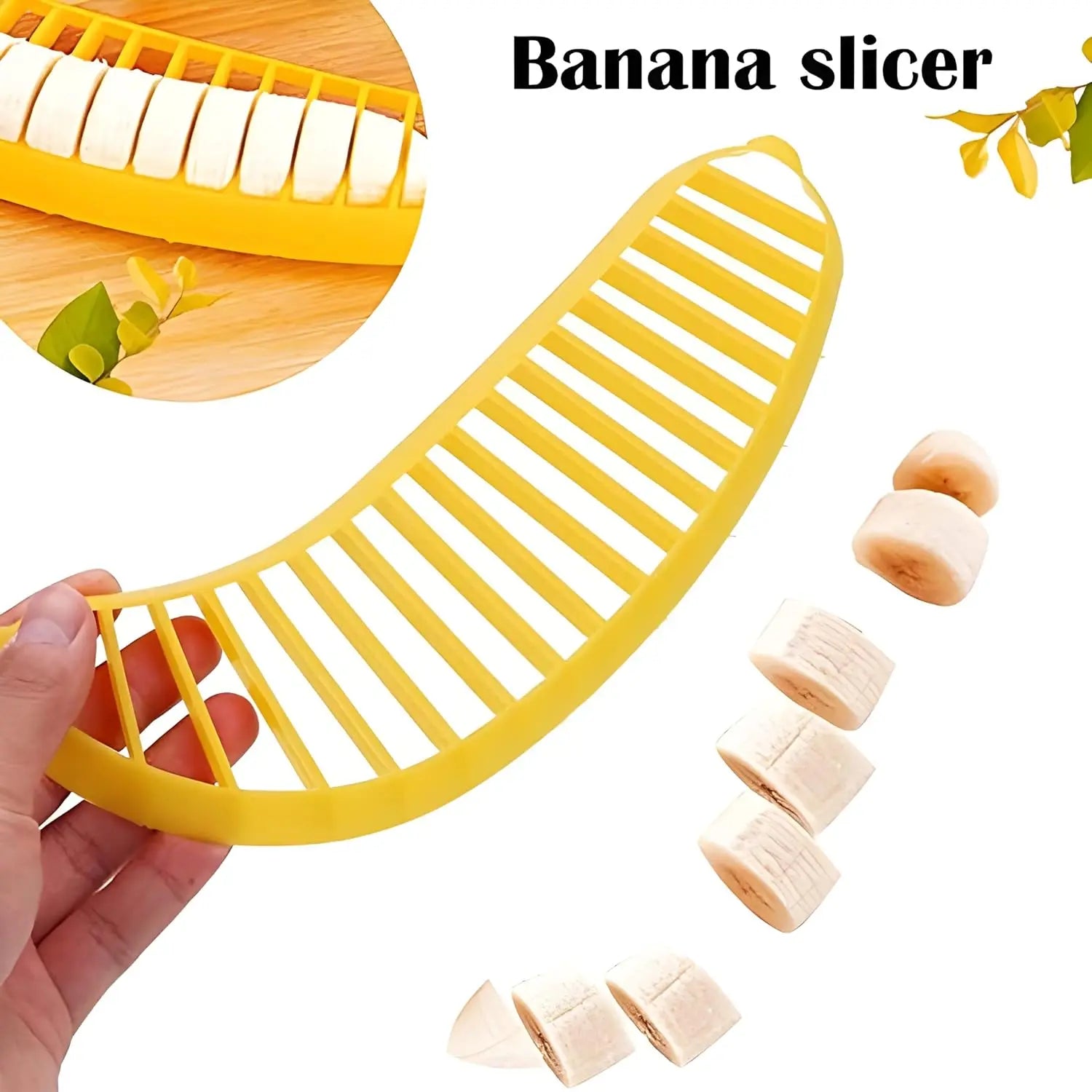 2Pcs Banana Slicer-perfect for fruit salads. Plastic Banana Fruit Slicer, Cutter, Chopper.