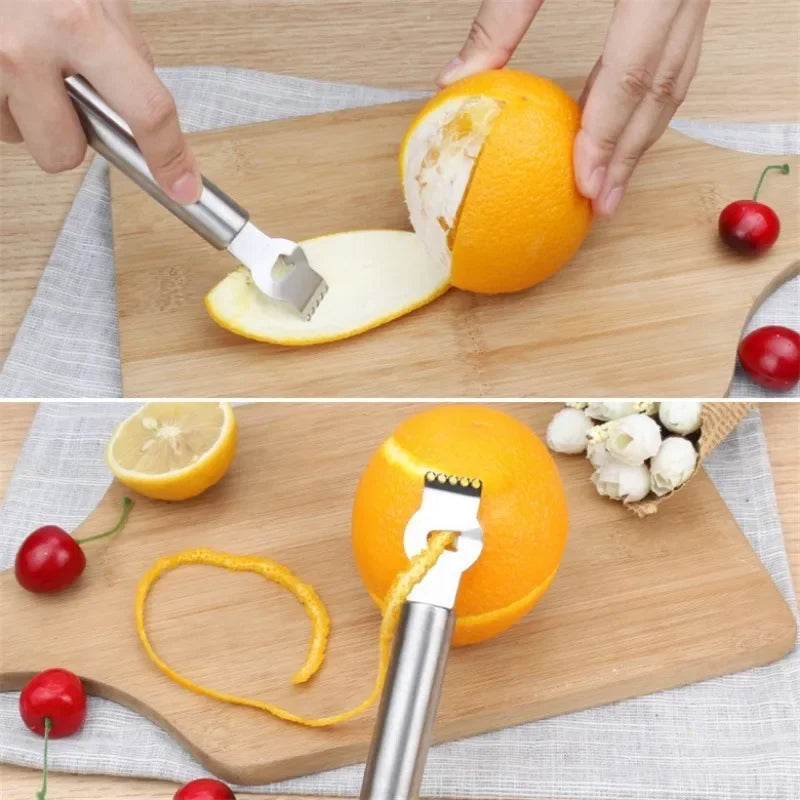 Lemon Zester, Grater, Stainless Steel Lemon Grater, Orange Peeler Citrus Fruit Grater Peeling Knife.