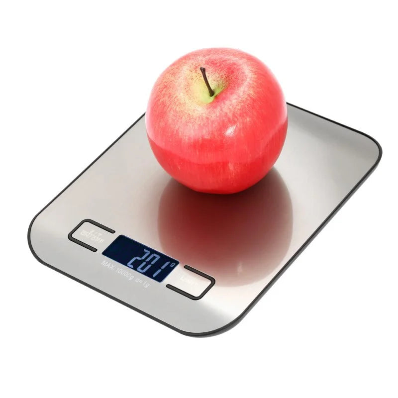 5kg - 11Lb / 10kg - 22Lb Precise Small And Portable Stainless Steel Digital Kitchen Panel Scale, USB Charging Multifunction LCD Display.