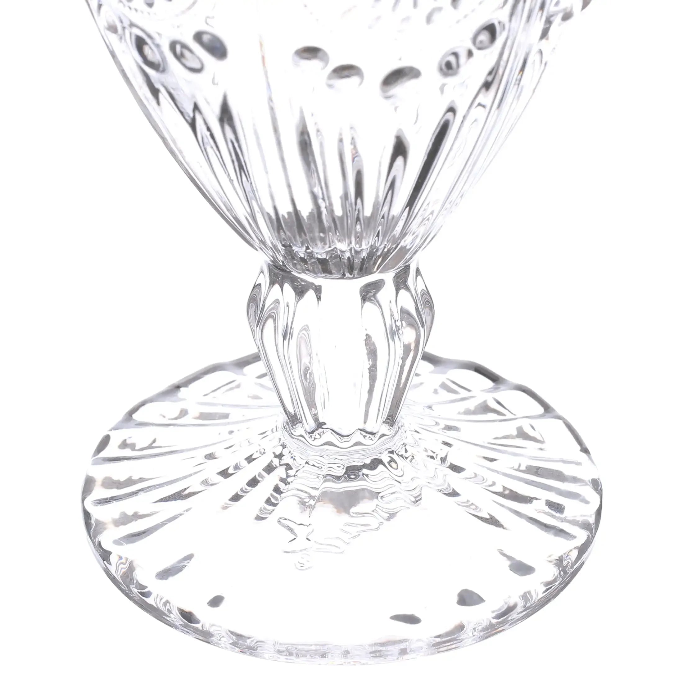 12-Ounce Footed Glass Goblets, Set of 4, Clear.