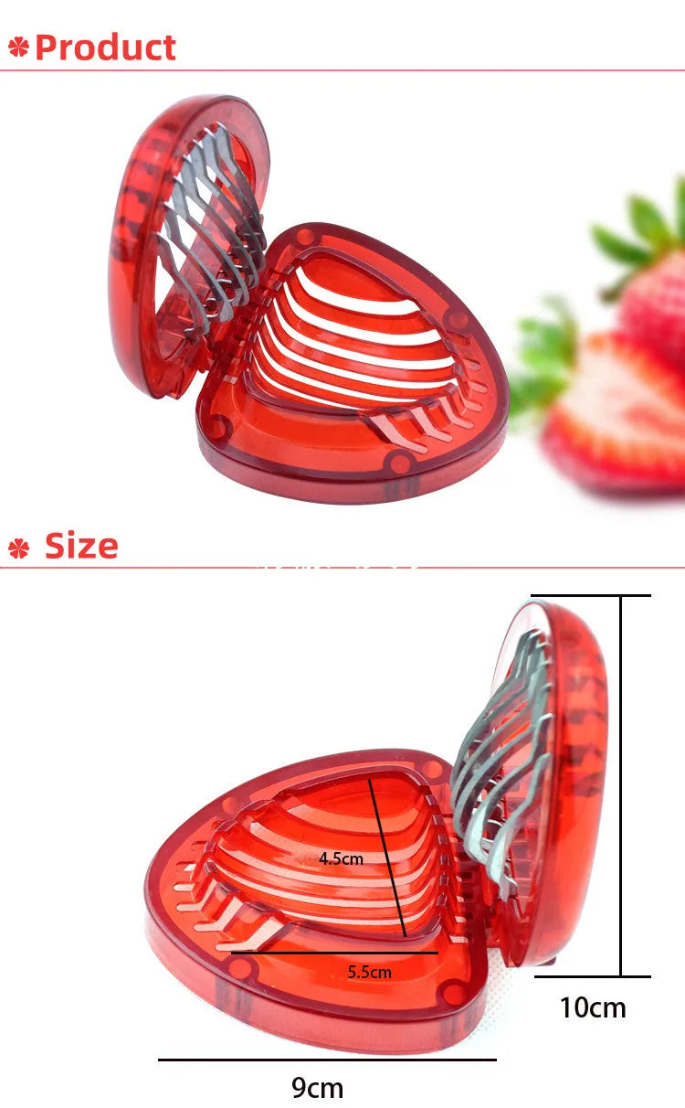 Strawberry Slicer Corer Strawberries Huller Leaf Stem Remover Fruits Cleaning and Cutter.