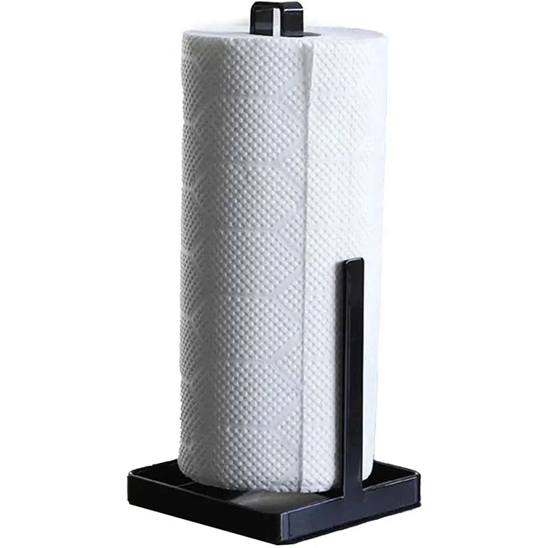 Kitchen Roll Paper Towel Holder Bathroom Tissue Stand Black And White Napkins Rack Home Kitchen Storage Accessories