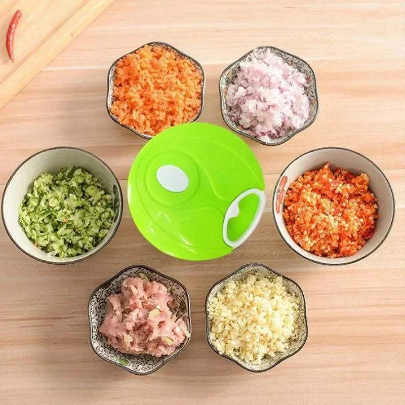 13oz - 400ML Manual Meat Mincer Garlic Chopper Hand Pull Rope Press Crusher Chili Grinder Onion Cutter.