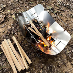 Bonfire Stand Portable Camping Fire Grill Folding Outdoor Wood Burner, Stainless Steel, Campfire Stove for Camping Picnic.