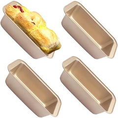 4PCS/SET Bread Loaf Baking Pan Non-Stick Carbon Steel Kitchen Meatloaf Bakeware Mold.