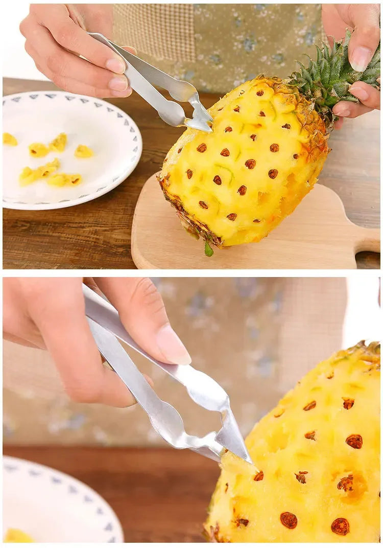 1Pc Pineapple Eye Peeler, Stainless Steel Cutter And Seed Remover Clip.