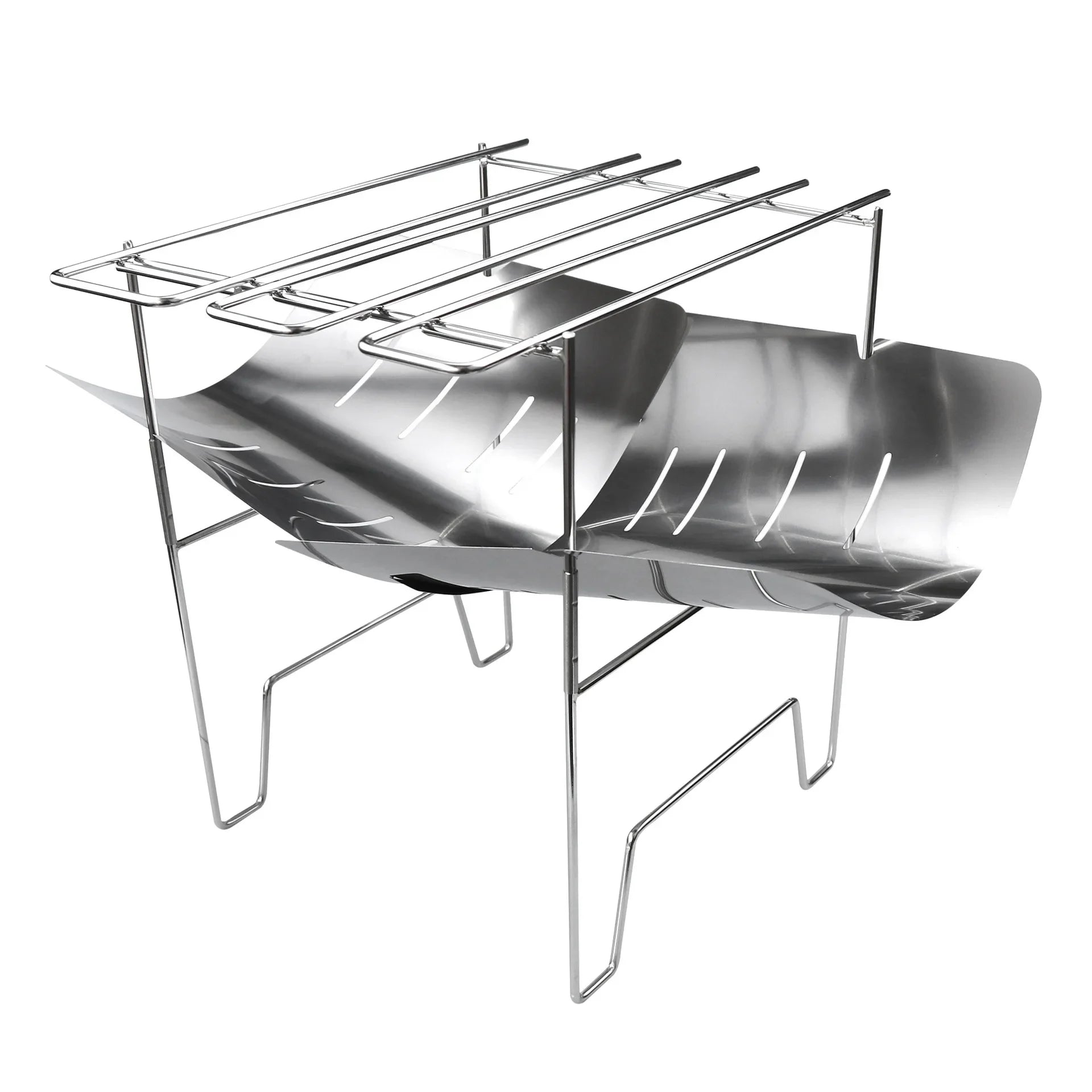 Bonfire Stand Portable Camping Fire Grill Folding Outdoor Wood Burner, Stainless Steel, Campfire Stove for Camping Picnic.