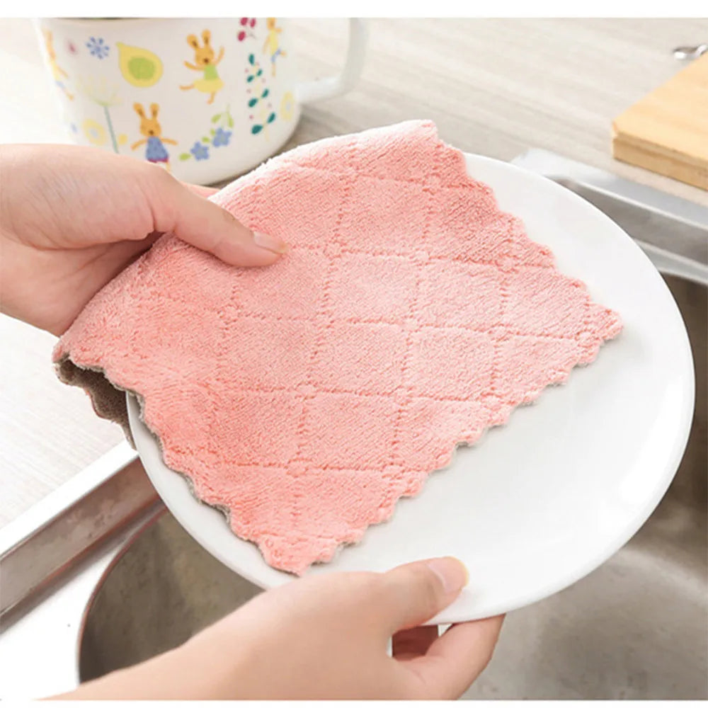 10pcs Microfiber Towel Absorbent Kitchen Cleaning Cloth. Household Cleaning Towel.