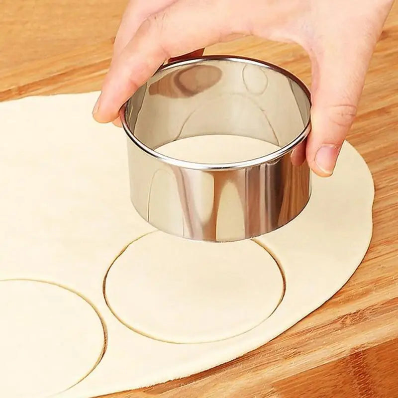 11pcs/Set Stainless Steel Round Cake Mold, Baking Mousse Ring Cutter DIY Pizza Cooking Cookie Dough Cutter.