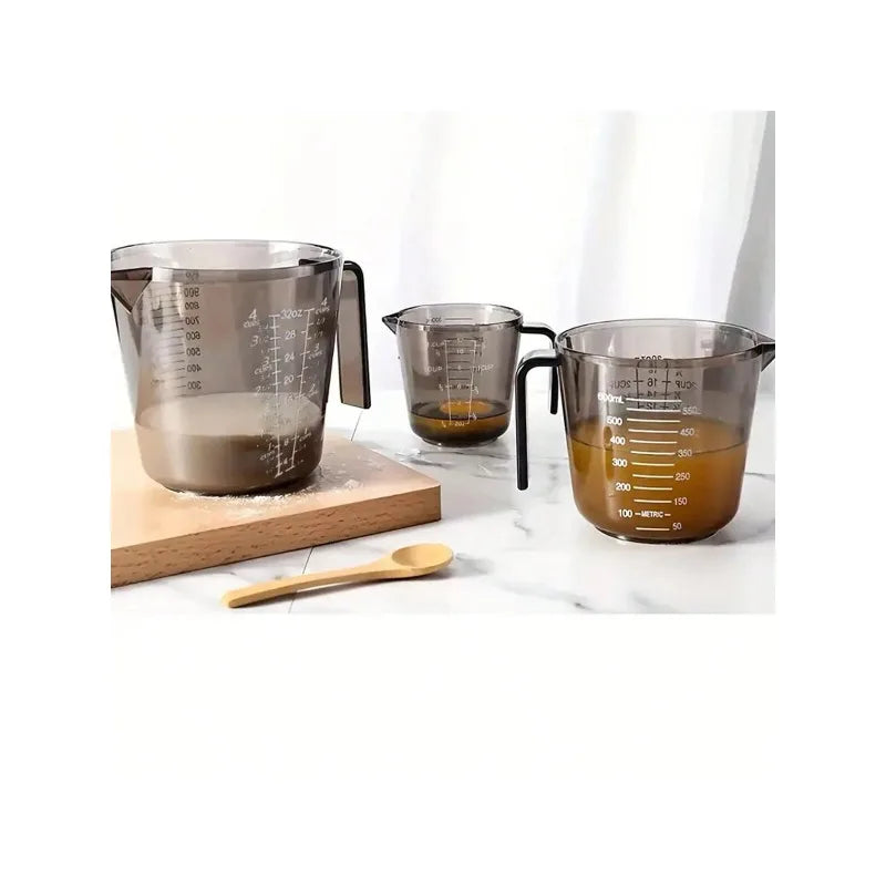 3pcs Measuring Cup Set, Kitchen Liquid Measuring Cup,  Plastic Measuring Cup Set.