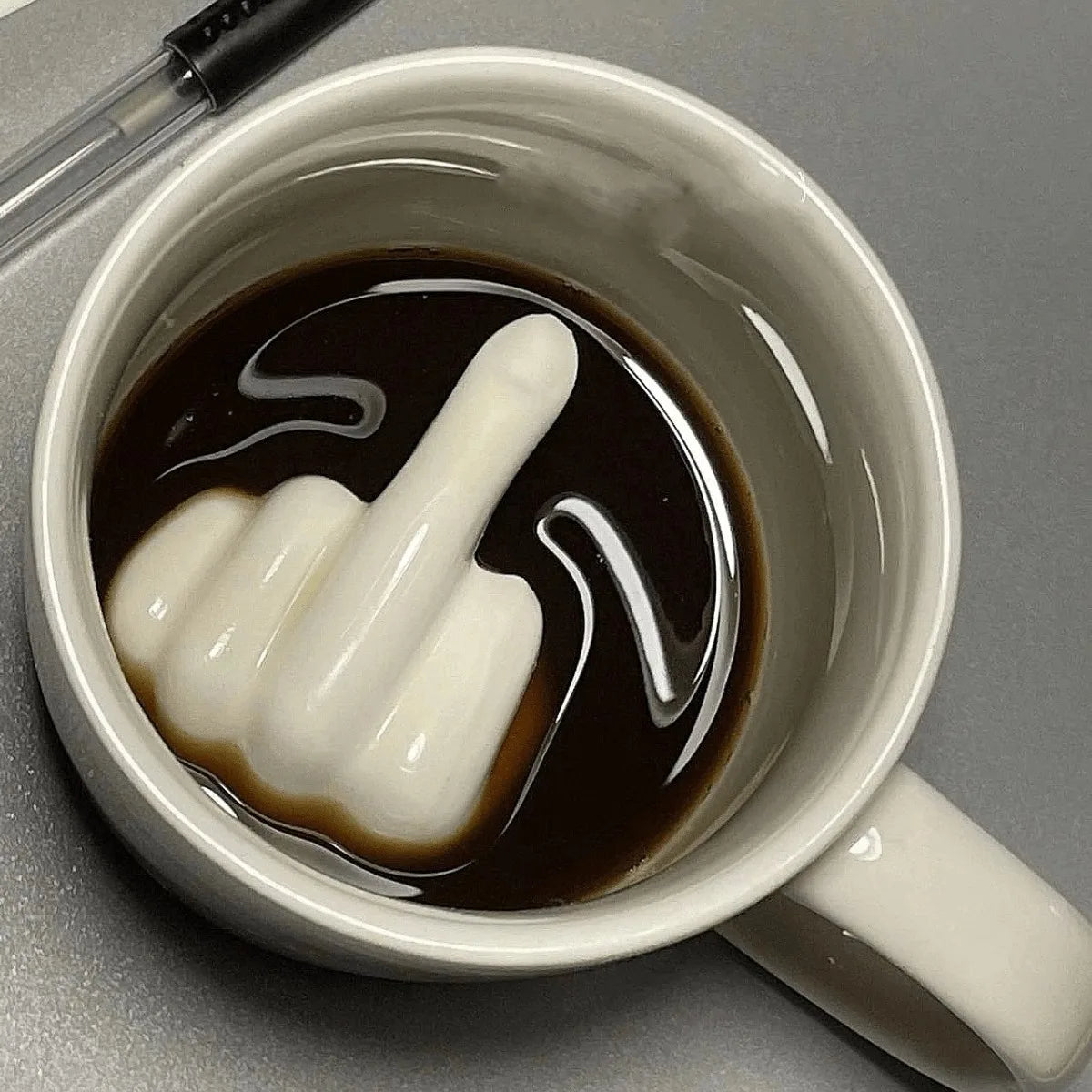 300ML / 10.14oz Funny Middle Finger Coffee Mug.