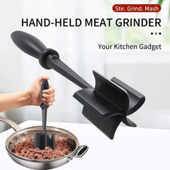 1pc Heat Resistant Meat for Ground Beef  5 Curve Blade Hamburger Chopper Ground Smasher Ground Chopper Mix and Chop Kitchen Tool