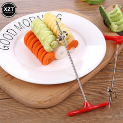 1pc Vegetables Spiral Knife Potato Carrot Cucumber Salad Chopper Easy Spiral Screw Slicer Cutter Spiralizer.