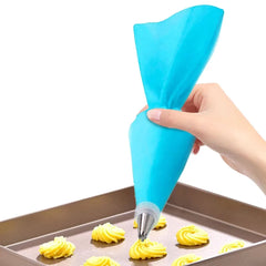 Good 26/8pcs Silicone Pastry Bag Kitchen DIY Icing Piping Cream Reusable Pastry Bag With 24 Nozzle Sets Cake Decorating Tools