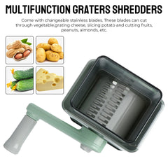 3 in 1 Manual Rotary Potato Chip And Cheese Slicer.