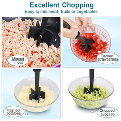 1pc Heat Resistant Meat for Ground Beef  5 Curve Blade Hamburger Chopper Ground Smasher Ground Chopper Mix and Chop Kitchen Tool