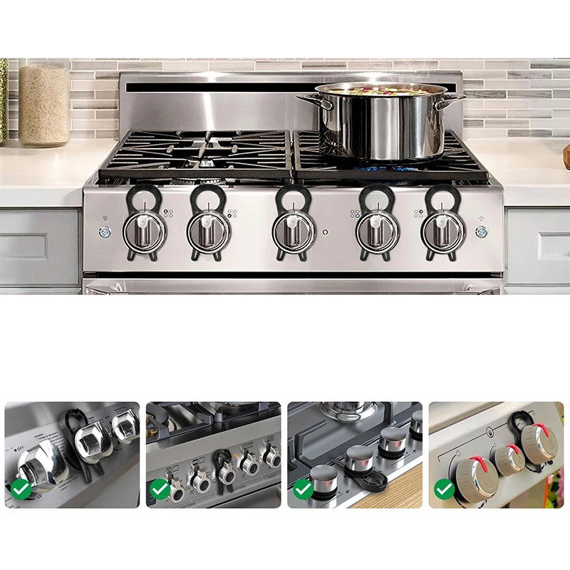 15PCS Stove Handle Lock. Gas Stove Knob Locks. Baby Proof Oven Knob Lid Lock. Childproof Gas Stove Knob.