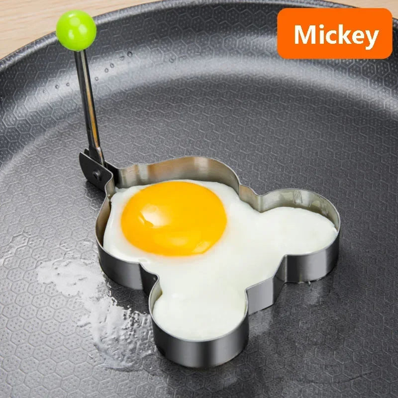 5 Pcs. Stainless Steel 5 Style Fried Egg Pancake Shaper, Omelet Frying Mold.