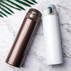 16.9oz - 500ML Stainless Steel Bouncing Cover Vacuum Flask Thermos Cup Coffee Tea Milk Thermo Bottle.