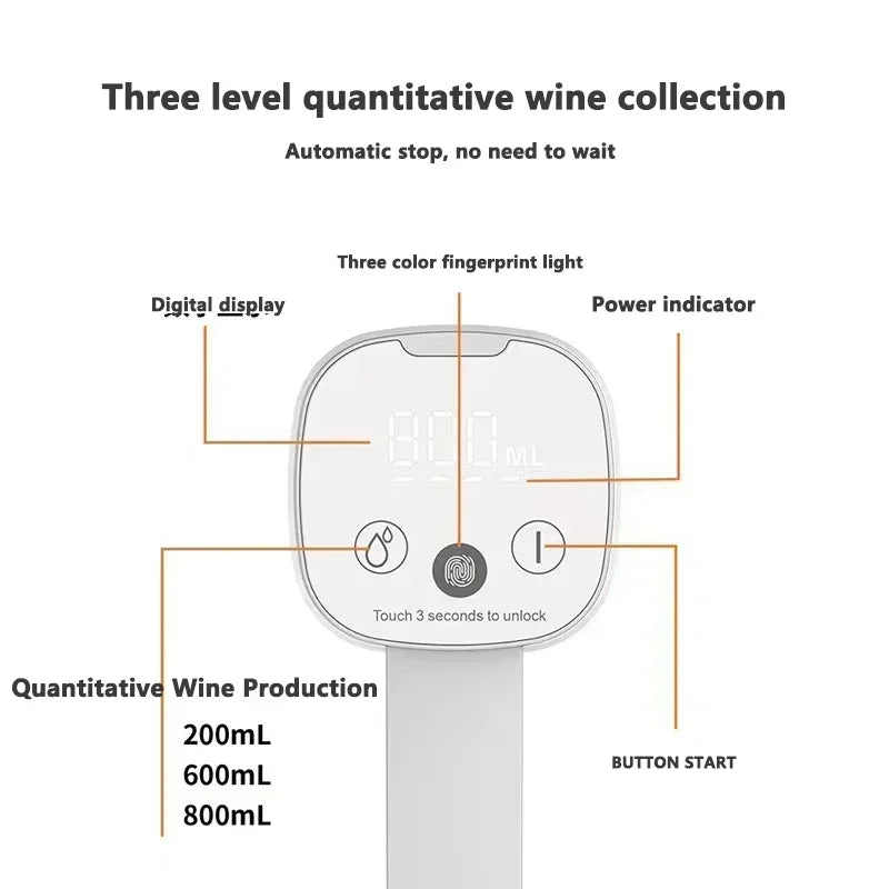 Professional Smart Precise Digital Measuring Wine Decanter Dispenser.