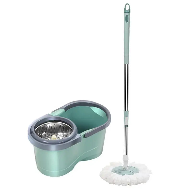 SpinMop And Bucket Set Household Cleaning Automatic SpinMop Labour-Saving Cleaning Mop With Wringer For Living Room Kitchen