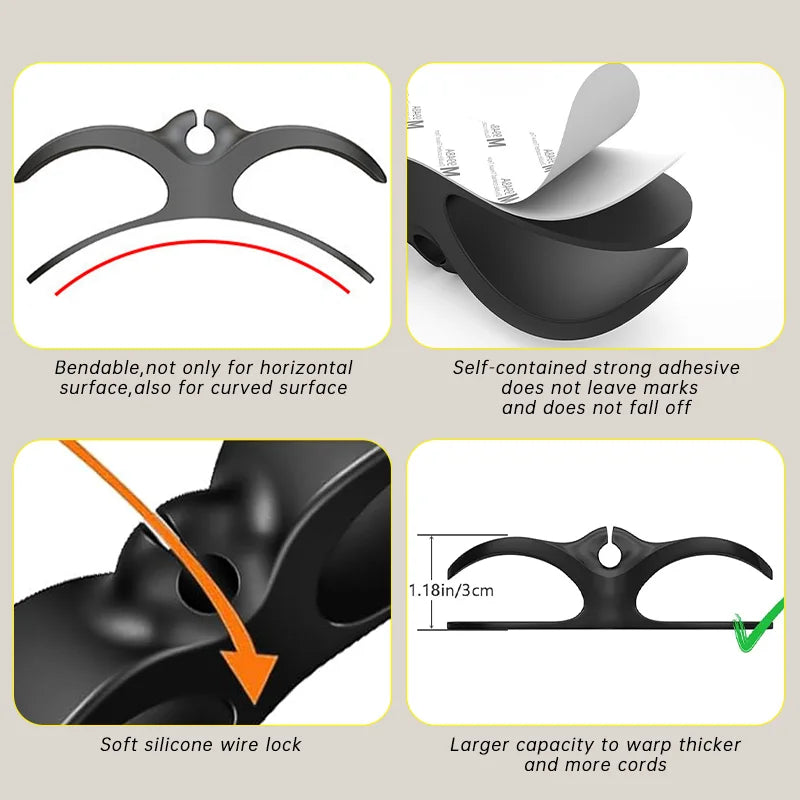 Wire Cord Organizer/Holder. Household Kitchen Appliances Cable. Winder Silicone Cord.