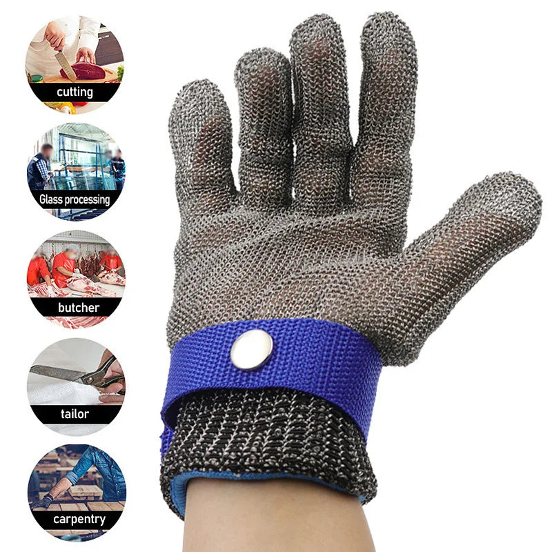 Stainless Steel Cut Proof, Stab Proof Safety Gloves.