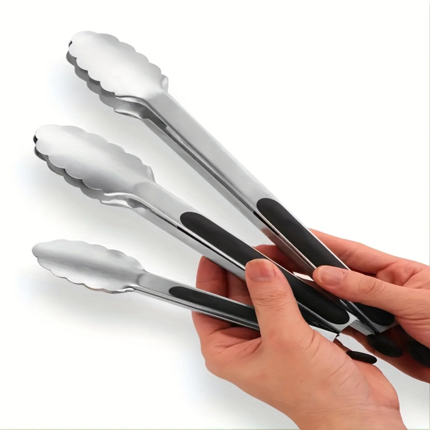 3-Piece Stainless Steel Bbq Tongs Set - Perfect For Cooking & Grilling, Food-Safe Kitchen Tools Kitchen items Silicone spatula