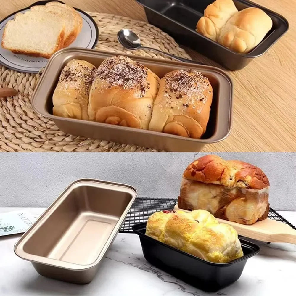 4PCS/SET Bread Loaf Baking Pan Non-Stick Carbon Steel Kitchen Meatloaf Bakeware Mold.