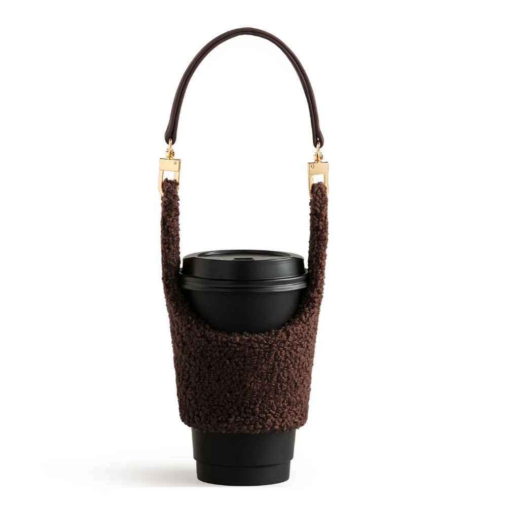 Creative Portable Plush Cup Sleeve, Cup Bag, Coffee Bottle Covers, Insulated Cup Holder.