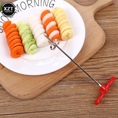 1pc Vegetables Spiral Knife Potato Carrot Cucumber Salad Chopper Easy Spiral Screw Slicer Cutter Spiralizer.