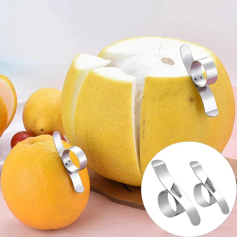 Orange Opener Safe Small Blade Design, Labor-saving Fruit Peeling Stainless Steel Ring, Pomegranate Citrus Pomelo Zester.