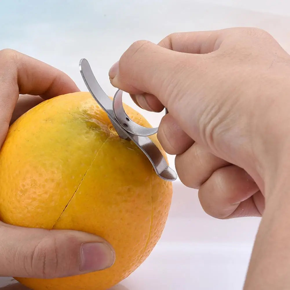 Orange Opener Safe Small Blade Design, Labor-saving Fruit Peeling Stainless Steel Ring, Pomegranate Citrus Pomelo Zester.