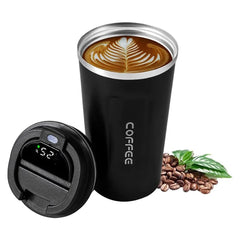 17.24oz - 510ml Thermal Mug Coffee Thermos Bottle With LED Smart Temperature Digital Display Vacuum Flask Travel Cup Keep Cold/Hot Portable.