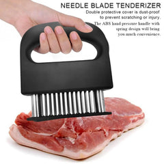 Meat Tenderizer With 48 Steel Needles For Steak, Poultry And Fish.