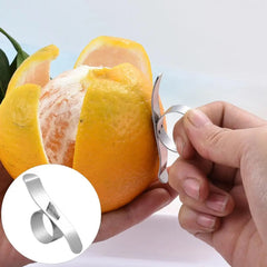 Orange Opener Safe Small Blade Design, Labor-saving Fruit Peeling Stainless Steel Ring, Pomegranate Citrus Pomelo Zester.