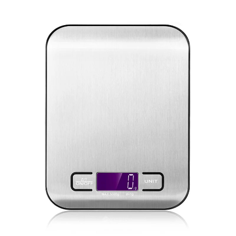 5kg - 11Lb / 10kg - 22Lb Precise Small And Portable Stainless Steel Digital Kitchen Panel Scale, USB Charging Multifunction LCD Display.