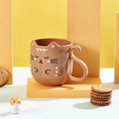 301ml - 10.14oz Cute Cartoon Plastic Kitty Kids Mug.