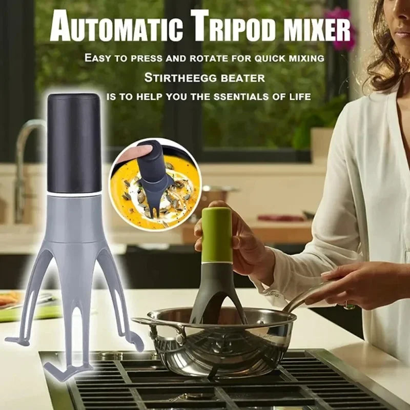 Automatic Pan Stirrer. Electric Auto Whisk Stirrer. Kitchen Blender, Triangle Egg Beater Food Mixer.