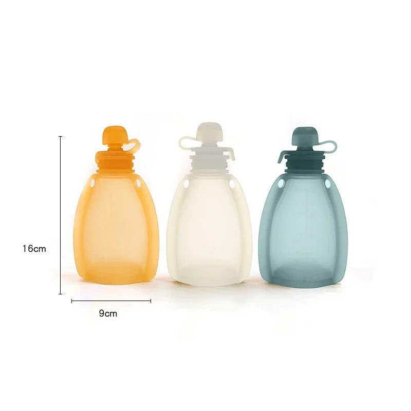 Squeeze For Toddlers Holder Bag Storage Silicone Juice Baby Snack Container Reusable Food Feeding Pouches Bag