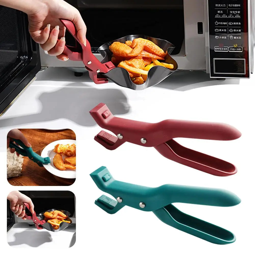 Multi-Purpose Anti-Scald Bowl Holder Clip for Kitchen Hot Meal Bowls. Tongs Gripper Silicone Anti-scalding.