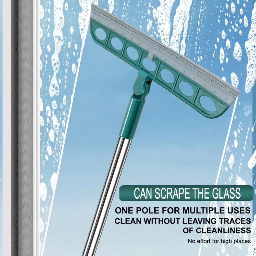 2PCS/Set Silicone Broom Wiper Squeegee Window Washing Multifunctional Household Home Floor Glass Scraper Hand-push.