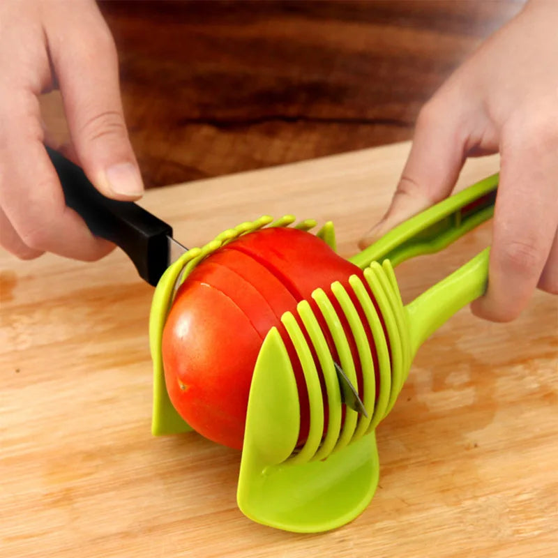 Plastic / Aluminum Handheld Orange, Lemon, Fruit, Tomato and Onion Cutter And Slicer.