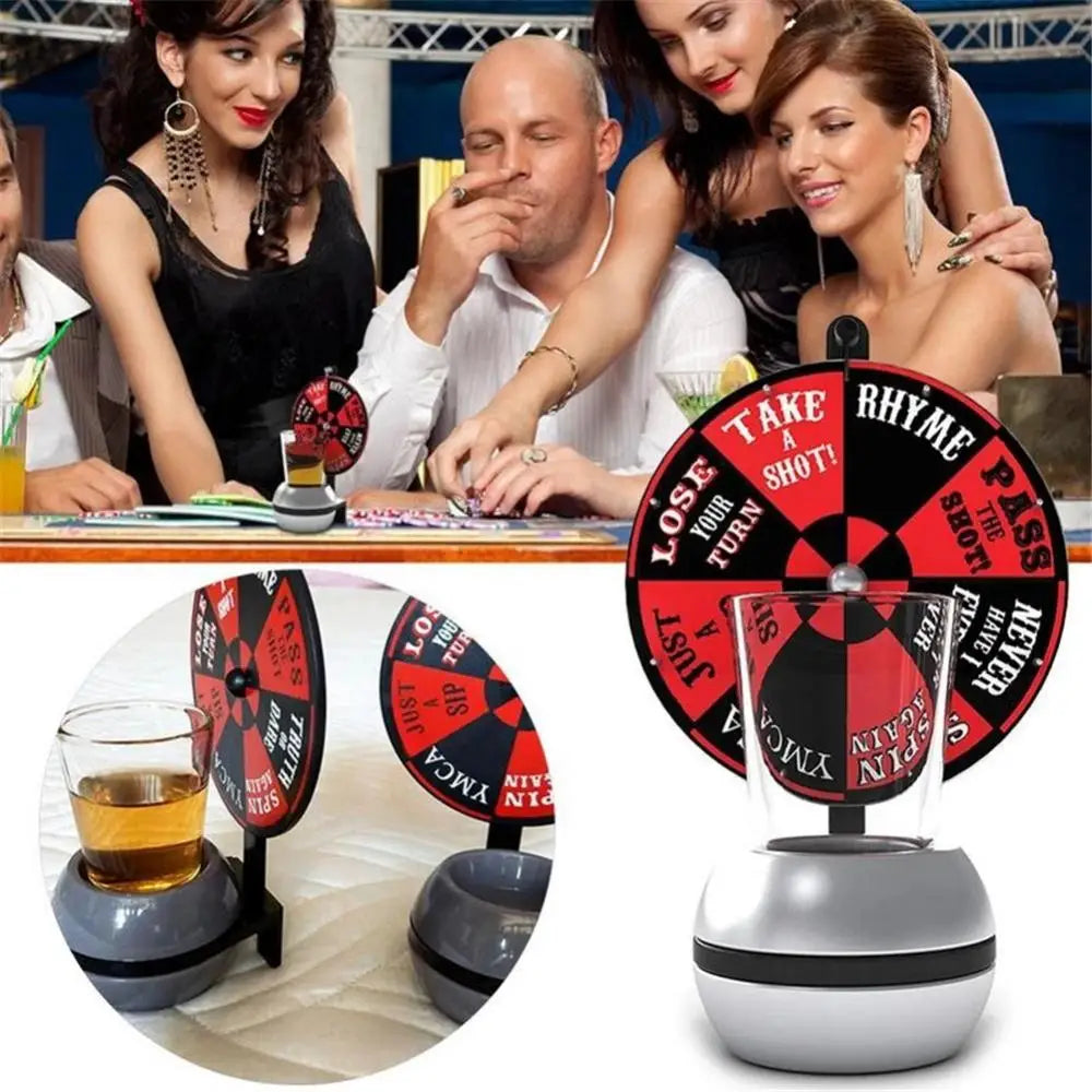 Beer Wine Board Game Pointer Shot Spinner Party Game Glass Cup Kit Spin Drinking Game Table Home Entertainment Bar Tools