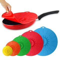 5pcs Silicone Food Fresh Cover Universal Microwave Bowl Cover Reusable Easy Vacuum Seal. Stretch Pot Caps.