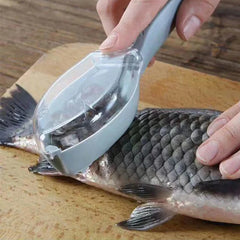 1pc Fish Scales Graters Scraper Fish Cleaning Tool Scraping Scales Device with Cover Home Kitchen Cooking Fish Tool Kitchen Tool