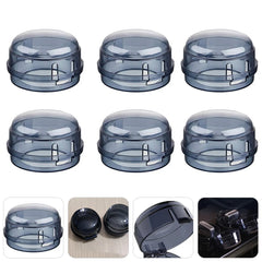 6 Stove Knob Gas Covers. Child Safety Proof Oven Guard Lock. Clear Guards.