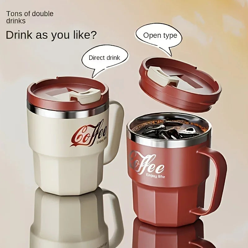 1pc 400ml 304 Stainless Steel Coffee Mug.